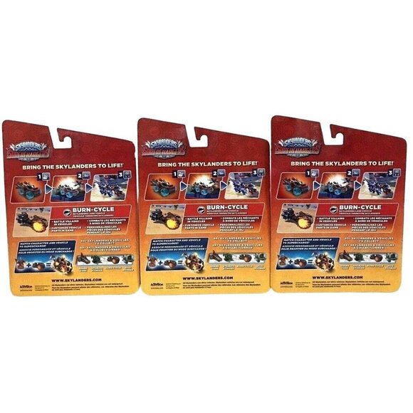 Lot of 3 New Toys Skylander Superchargers Burn Cycle Land Vehicle Stickers USA - Picture 3 of 5